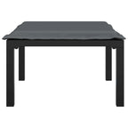 vidaXL Gartenhocker mit Kissen Schwarz und Grau Poly Rattan