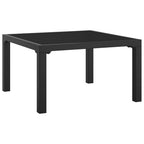 vidaXL Gartenhocker mit Kissen Schwarz und Grau Poly Rattan