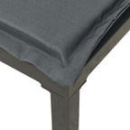 vidaXL Gartenhocker mit Kissen Schwarz und Grau Poly Rattan