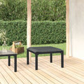 vidaXL Gartenhocker mit Kissen Schwarz und Grau Poly Rattan