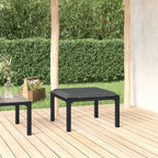 vidaXL Gartenhocker mit Kissen Schwarz und Grau Poly Rattan