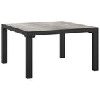 vidaXL Garten-Couchtisch Grau 55x55x31 cm DPC und Stahl