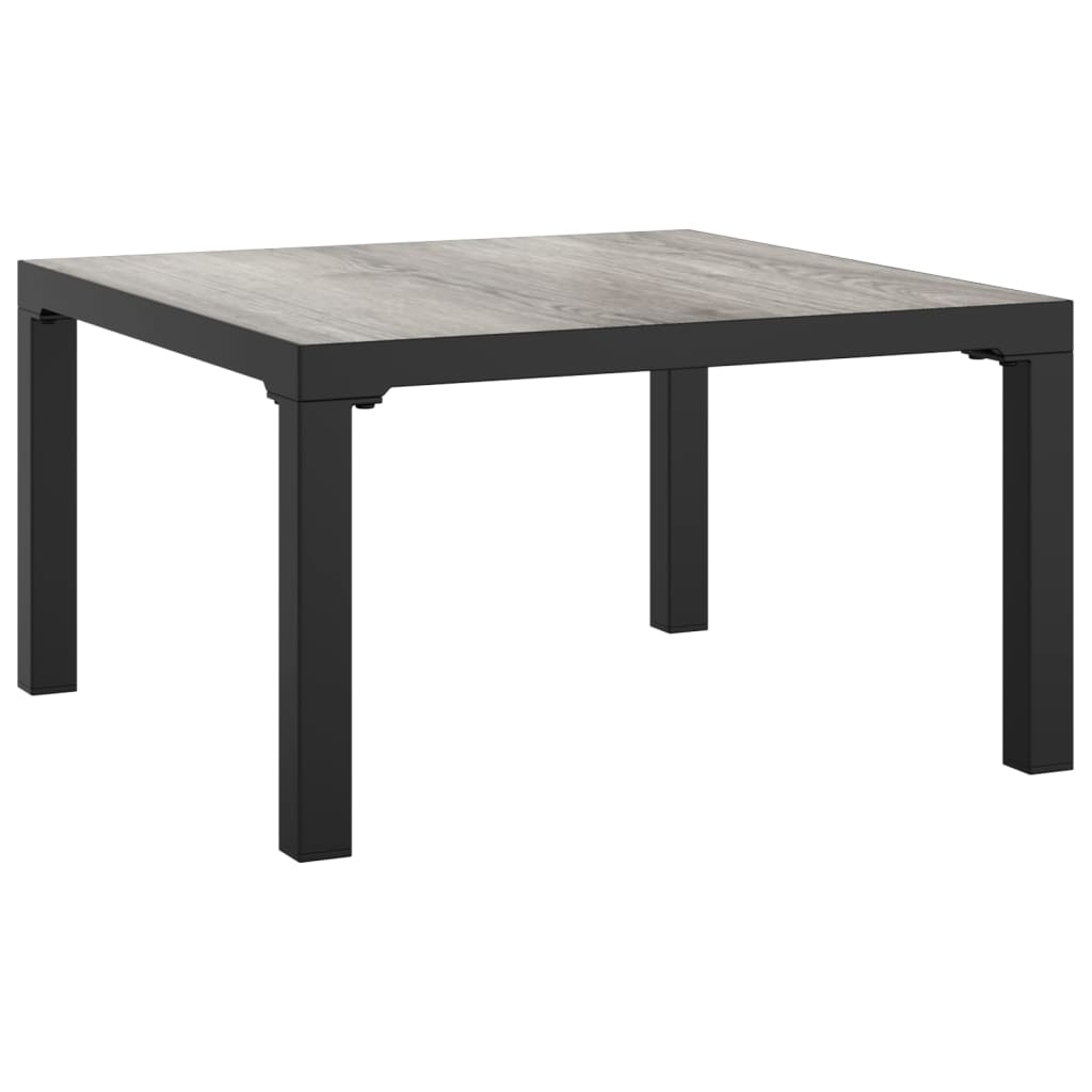 vidaXL Garten-Couchtisch Grau 55x55x31 cm DPC und Stahl
