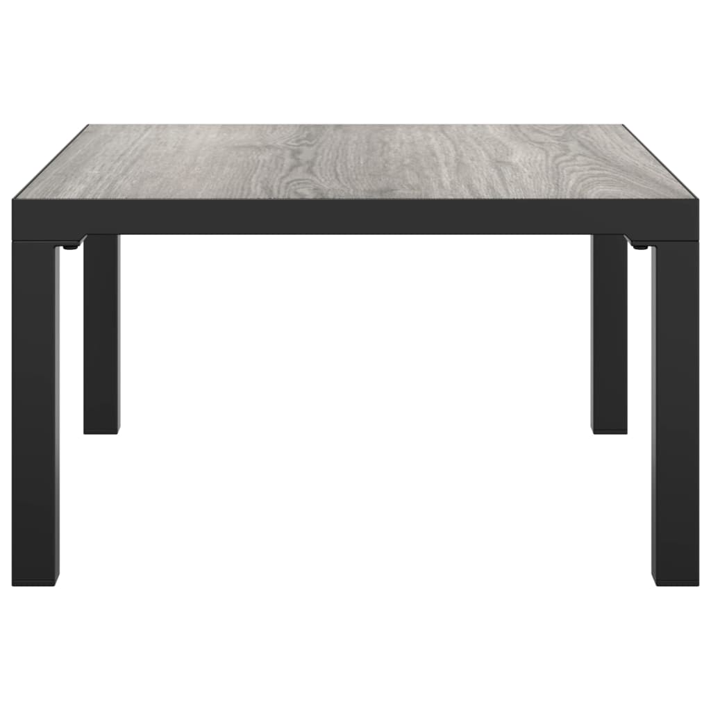 vidaXL Garten-Couchtisch Grau 55x55x31 cm DPC und Stahl