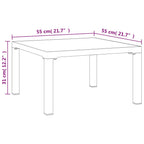 vidaXL Garten-Couchtisch Grau 55x55x31 cm DPC und Stahl