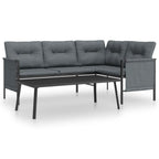 vidaXL 2-tlg. Garten-Lounge-Set Anthrazit Stahl