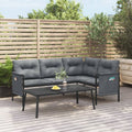 vidaXL 2-tlg. Garten-Lounge-Set Anthrazit Stahl