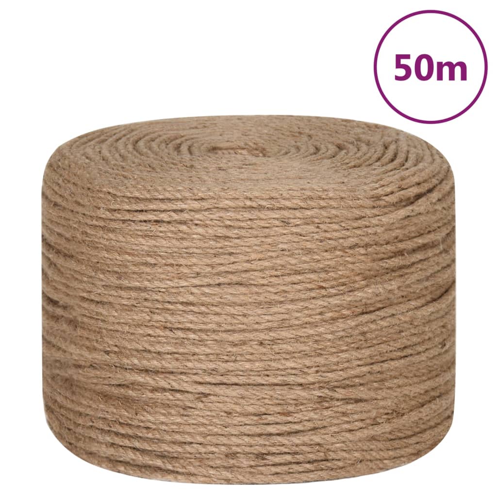 vidaXL Juteseil 50 m Länge 4 mm Stärke