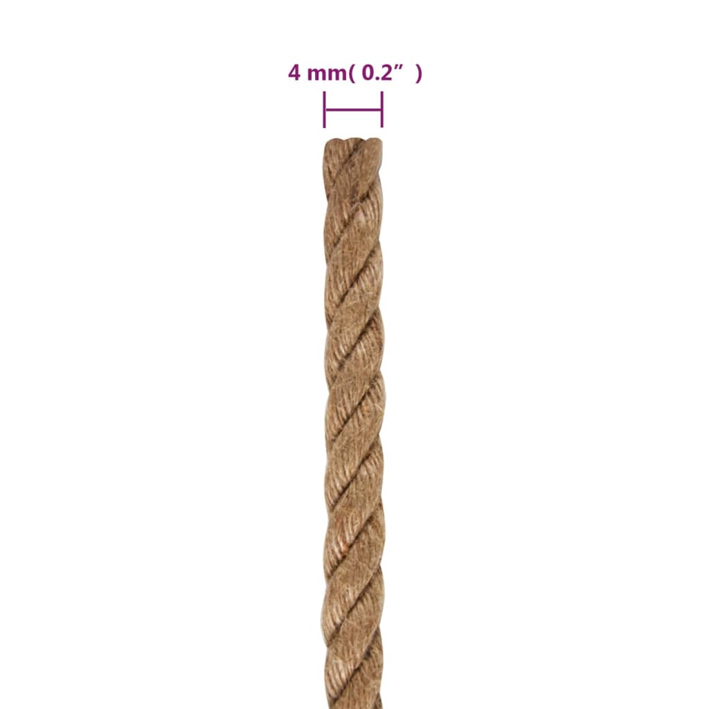 vidaXL Juteseil 50 m Länge 4 mm Stärke