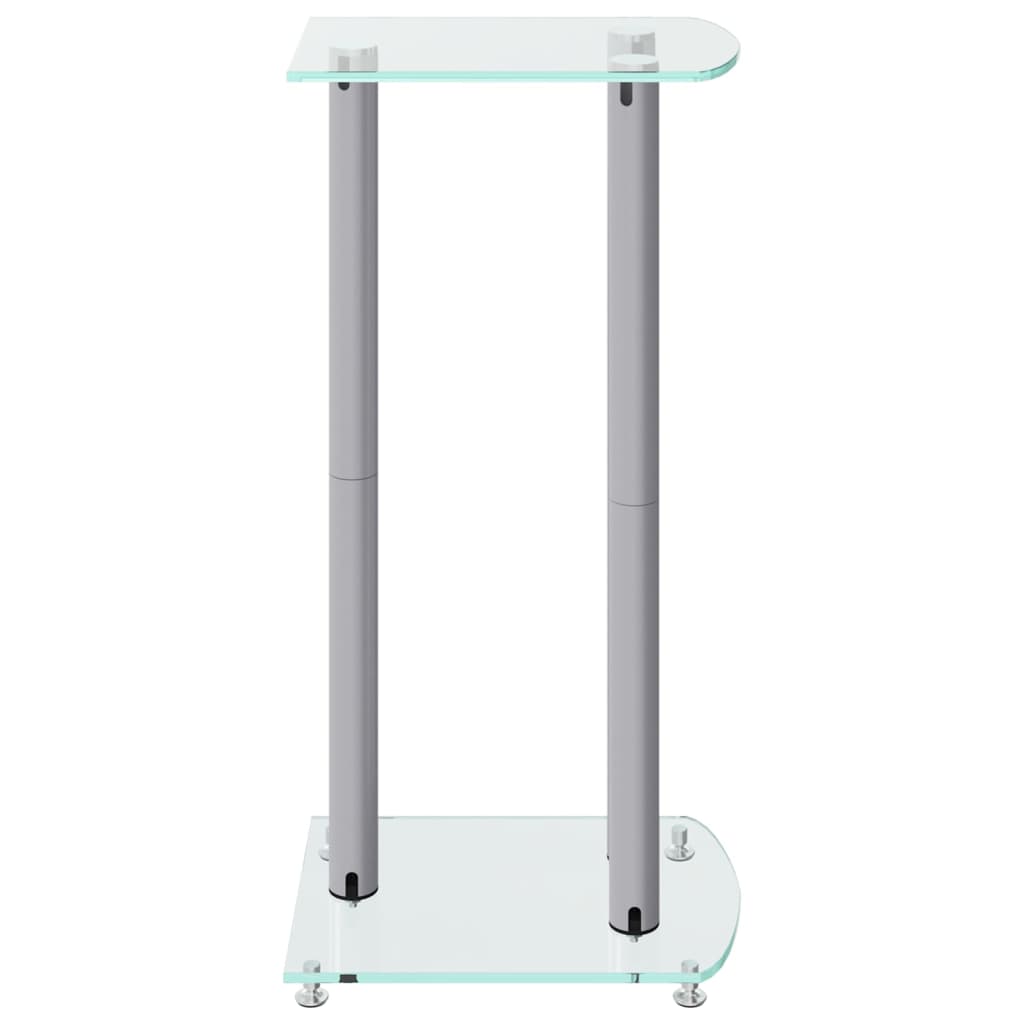 vidaXL Lautsprecher-Ständer 2 Stk. Silbern Hartglas 3 Säulen