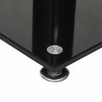 vidaXL Lautsprecher-Ständer 2 Stk. Schwarz Hartglas 1 Säule