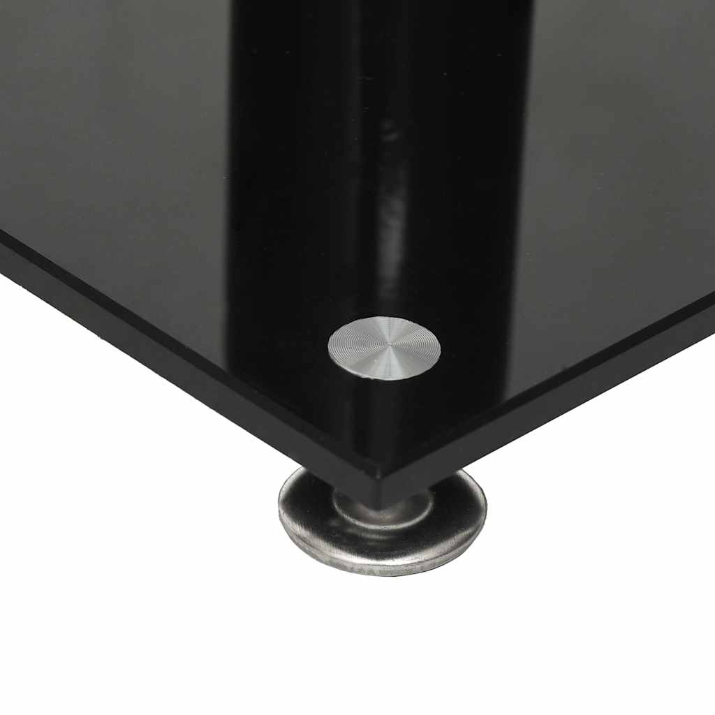vidaXL Lautsprecher-Ständer 2 Stk. Schwarz Hartglas 1 Säule