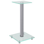 vidaXL Lautsprecher-Ständer 2 Stk. Silbern Hartglas 1 Säule