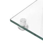 vidaXL Lautsprecher-Ständer 2 Stk. Silbern Hartglas 1 Säule