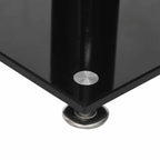 vidaXL Lautsprecher-Ständer 2 Stk. Schwarz & Silbern Hartglas 1 Säule