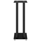 vidaXL Lautsprecher-Ständer 2 Stk. Schwarz Hartglas 4 Säulen
