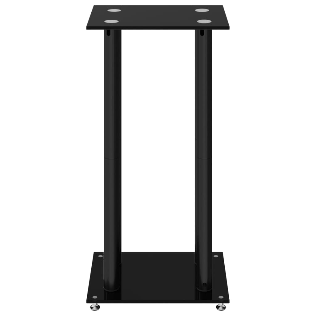 vidaXL Lautsprecher-Ständer 2 Stk. Schwarz Hartglas 4 Säulen