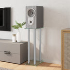 vidaXL Lautsprecher-Ständer 2 Stk. Silbern Hartglas 4 Säulen