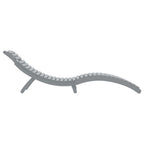 vidaXL Sonnenliege Grau 184x55x64 cm Massivholz Akazie