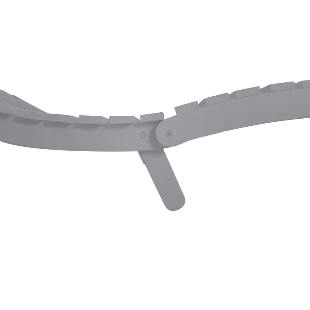 vidaXL Sonnenliege Grau 184x55x64 cm Massivholz Akazie