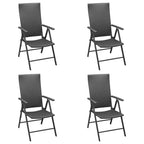 vidaXL 5-tlg. Garten-Essgruppe Schwarz Poly Rattan