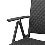 vidaXL 7-tlg. Garten-Essgruppe Schwarz Poly Rattan