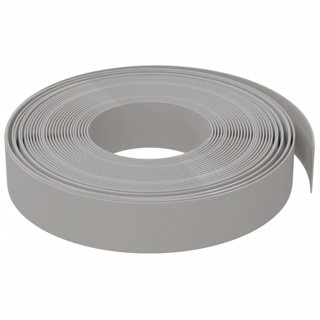 vidaXL Rasenkante Grau 10 m 10 cm Polyethylen