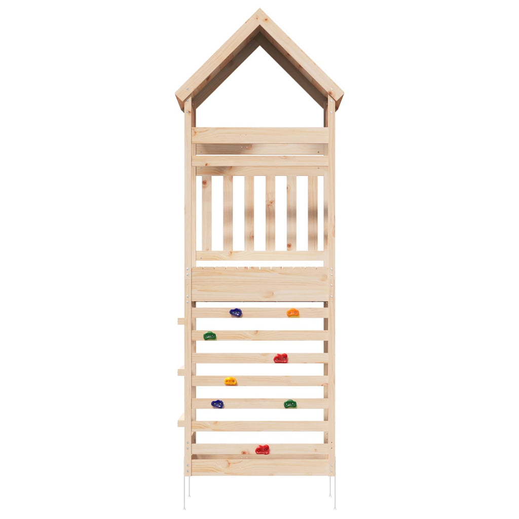 vidaXL Outdoor-Spielturm Natur 53 x 85 x 264 cm Massives Kiefernholz