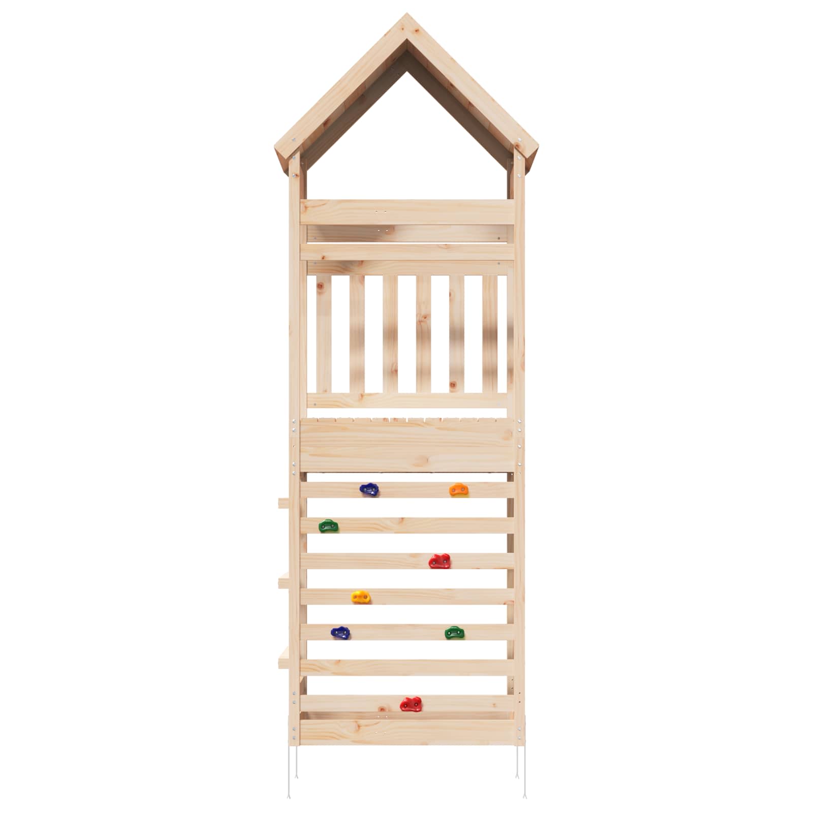 vidaXL Outdoor-Spielturm Natur 53 x 85 x 264 cm Massives Kiefernholz