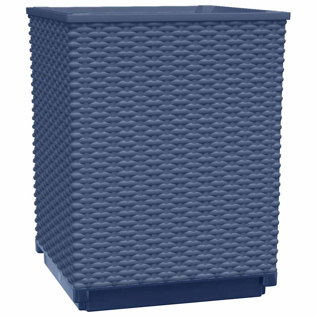 vidaXL Pflanzkübel 2 Stk. Blaugrau 30x30x37 cm Polypropylen