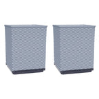 vidaXL Pflanzkübel 2 Stk. Hellgrau 30x30x37 cm Polypropylen