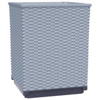 vidaXL Pflanzkübel 2 Stk. Hellgrau 30x30x37 cm Polypropylen