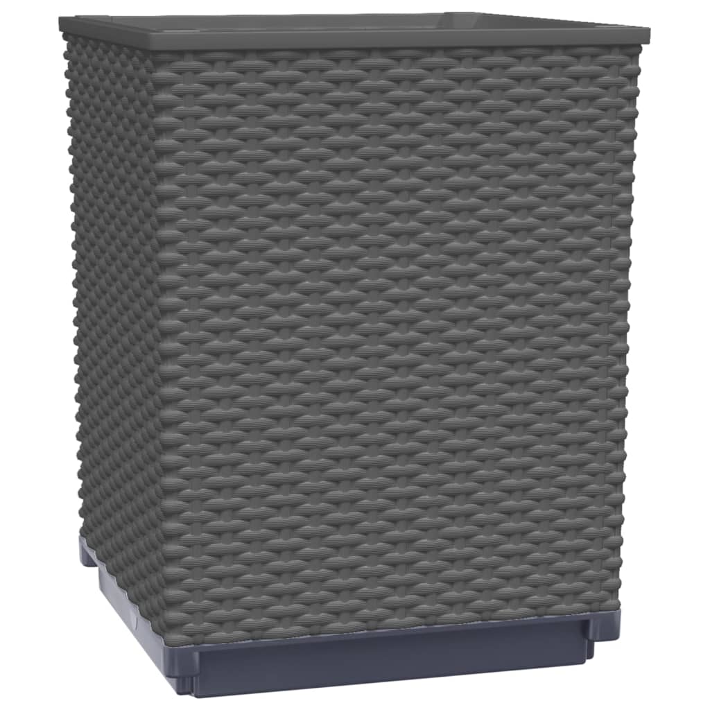 vidaXL Pflanzkübel 4 Stk. Schwarz 30x30x37 cm Polypropylen