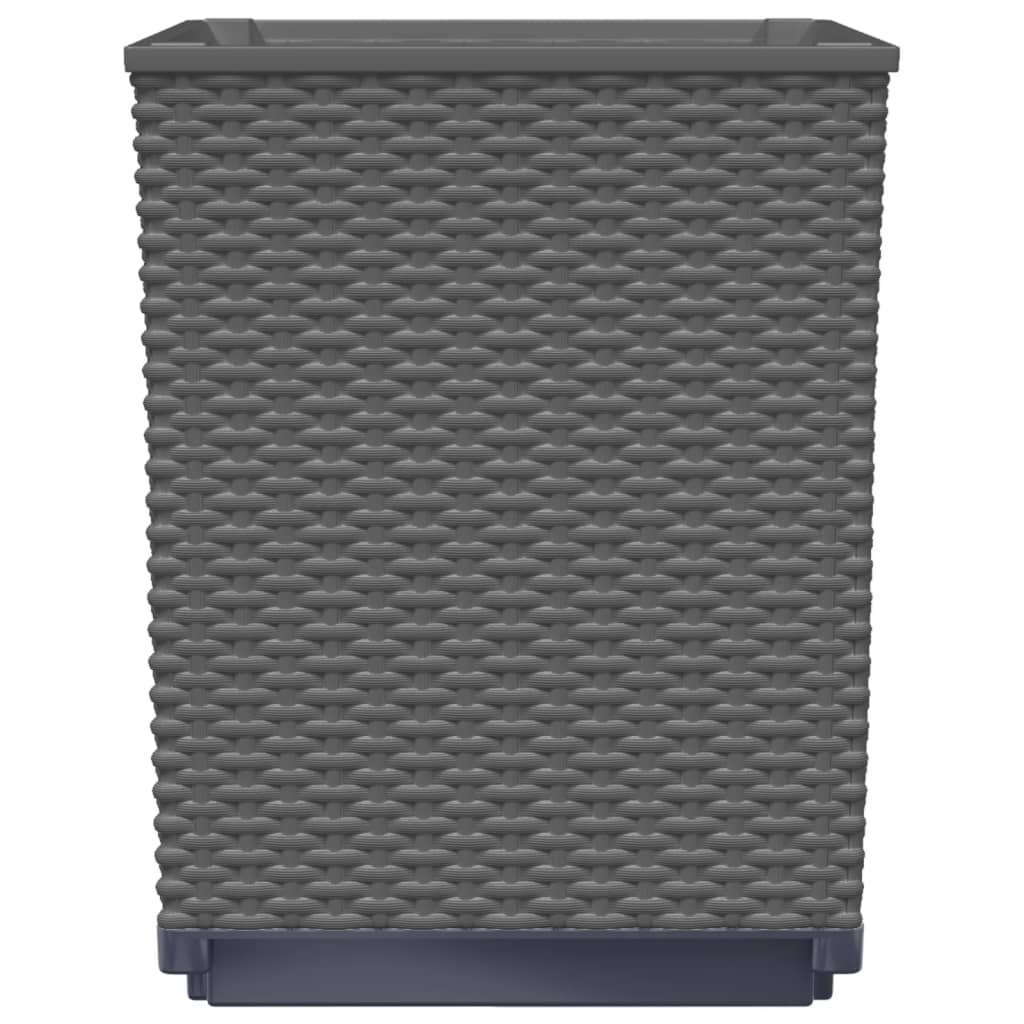 vidaXL Pflanzkübel 4 Stk. Schwarz 30x30x37 cm Polypropylen
