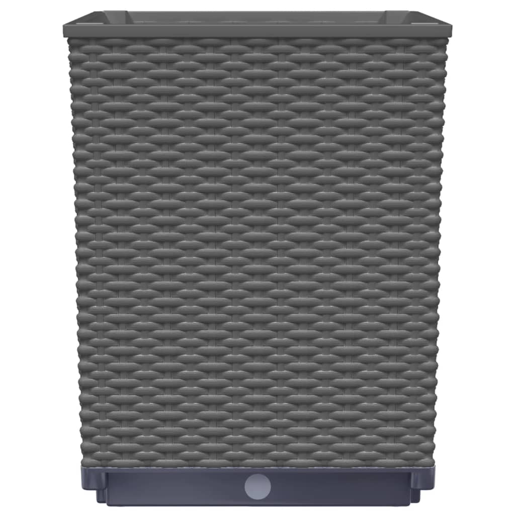 vidaXL Pflanzkübel 4 Stk. Schwarz 30x30x37 cm Polypropylen