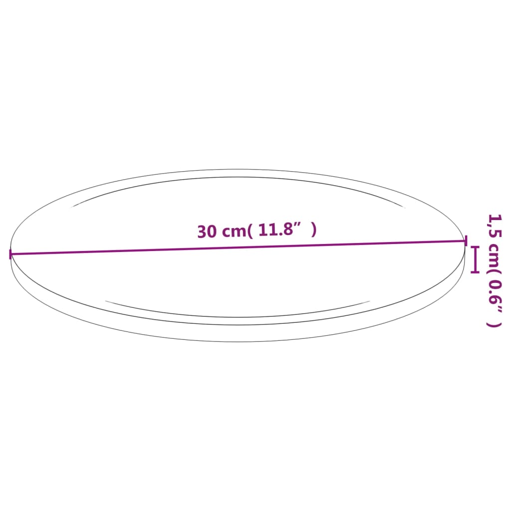 vidaXL Schneidebretter 6 Stk. Ø30x1,5 cm Bambus