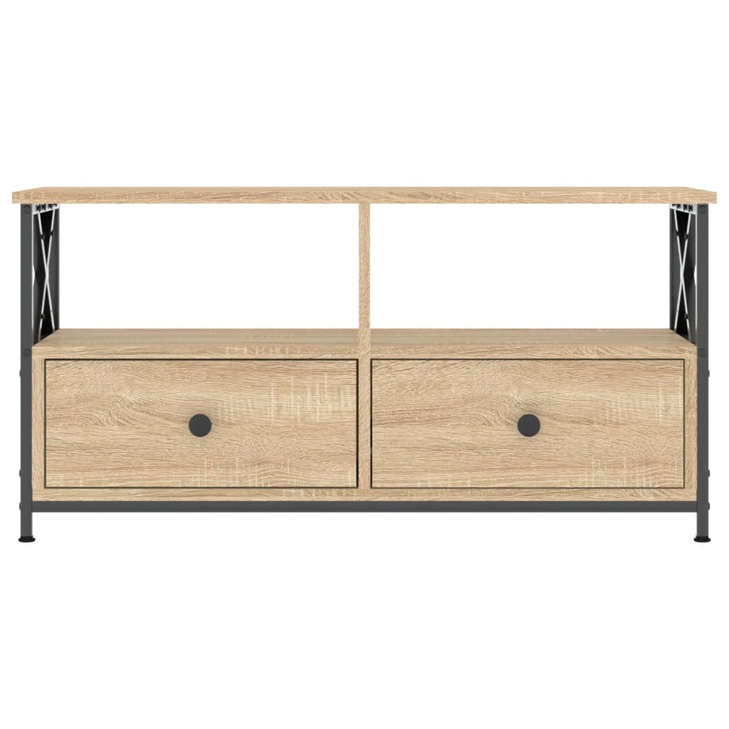 vidaXL TV-Schrank Sonoma-Eiche 90x33x45 cm Holzwerkstoff & Eisen