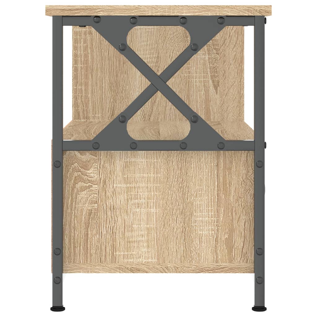 vidaXL TV-Schrank Sonoma-Eiche 90x33x45 cm Holzwerkstoff & Eisen