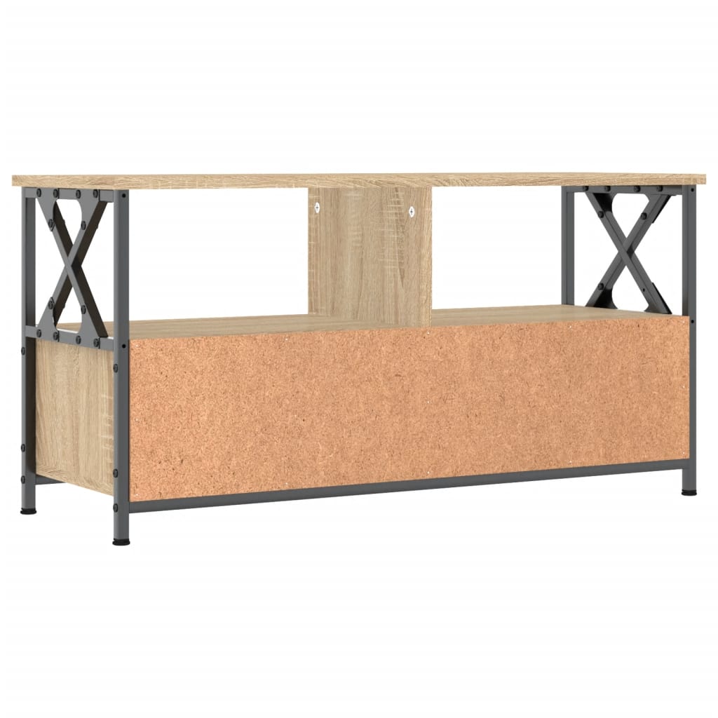 vidaXL TV-Schrank Sonoma-Eiche 90x33x45 cm Holzwerkstoff & Eisen