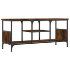 vidaXL TV-Schrank Räuchereiche 100x35x45 cm Holzwerkstoff & Eisen