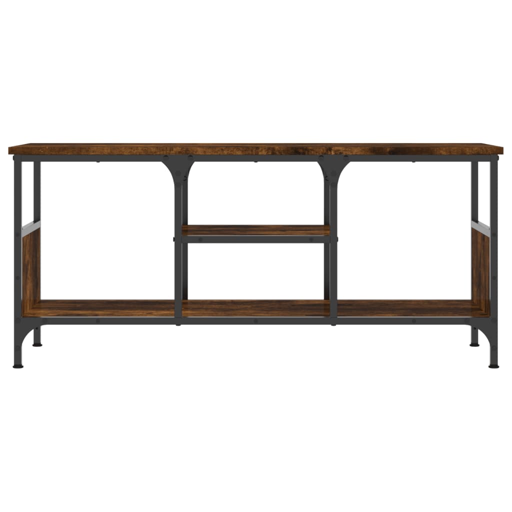 vidaXL TV-Schrank Räuchereiche 100x35x45 cm Holzwerkstoff & Eisen