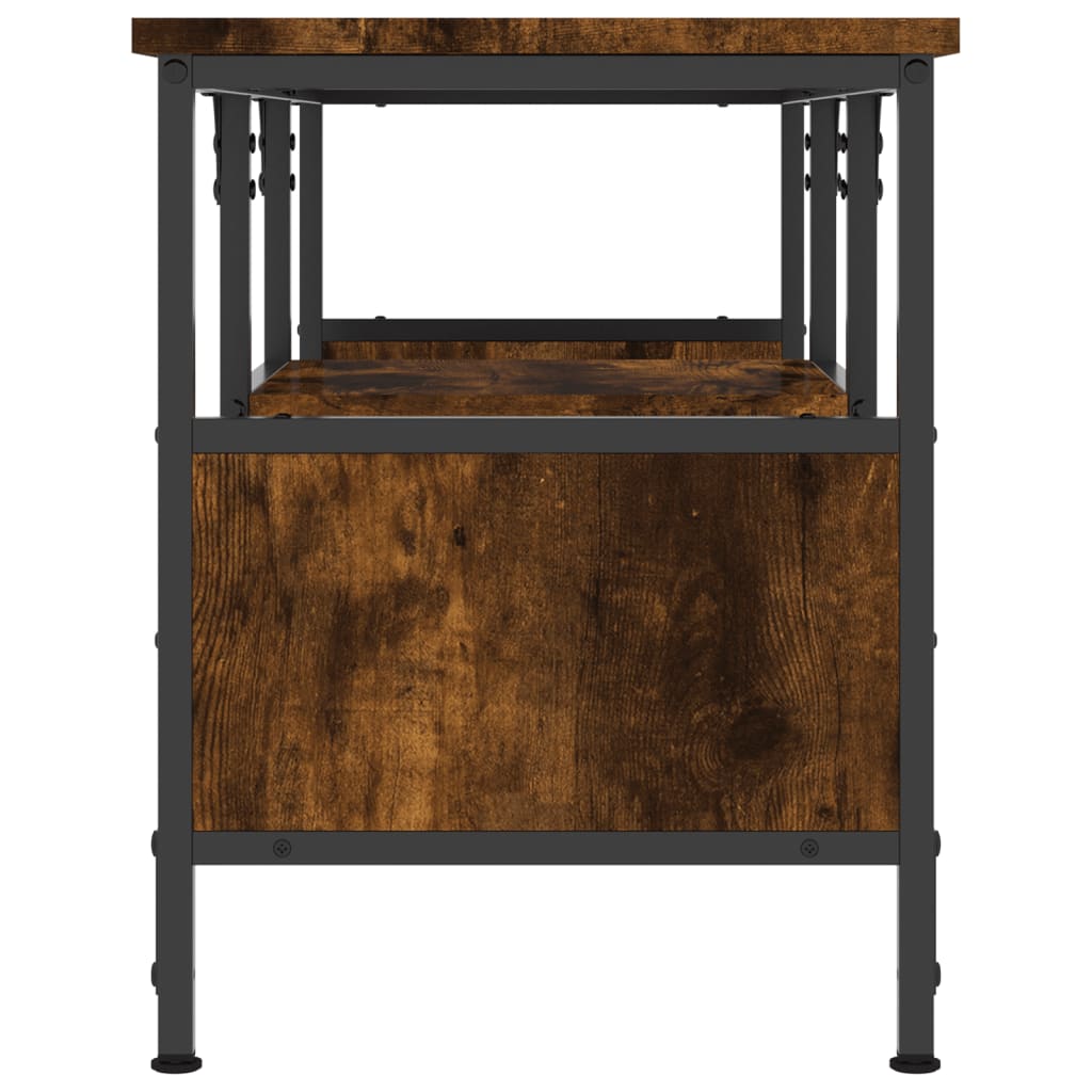 vidaXL TV-Schrank Räuchereiche 100x35x45 cm Holzwerkstoff & Eisen