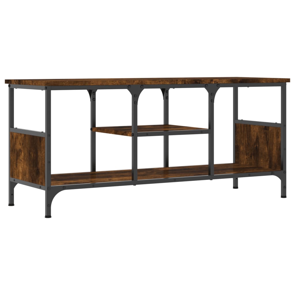 vidaXL TV-Schrank Räuchereiche 100x35x45 cm Holzwerkstoff & Eisen