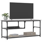 vidaXL TV-Schrank Grau Sonoma 103x38x46,5 cm Holzwerkstoff und Stahl