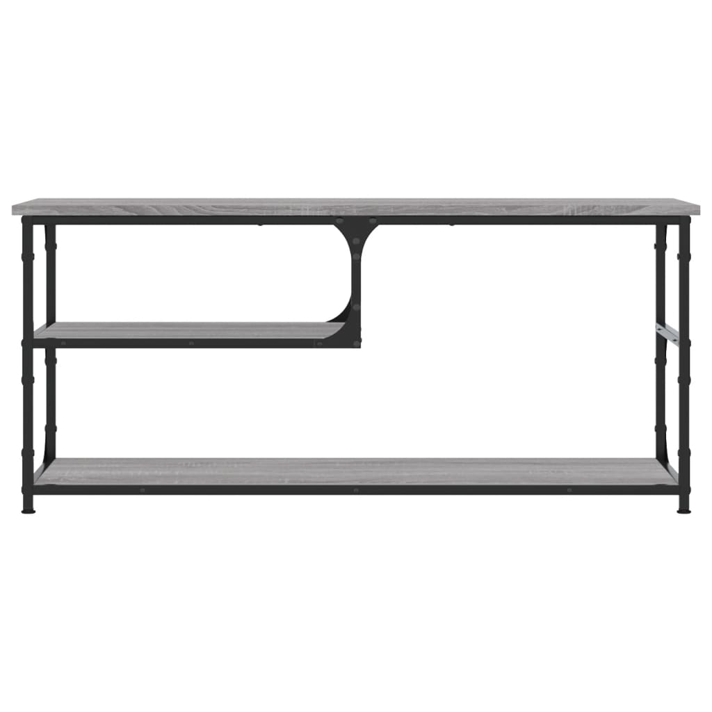 vidaXL TV-Schrank Grau Sonoma 103x38x46,5 cm Holzwerkstoff und Stahl