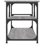 vidaXL TV-Schrank Grau Sonoma 103x38x46,5 cm Holzwerkstoff und Stahl