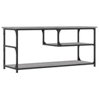vidaXL TV-Schrank Grau Sonoma 103x38x46,5 cm Holzwerkstoff und Stahl