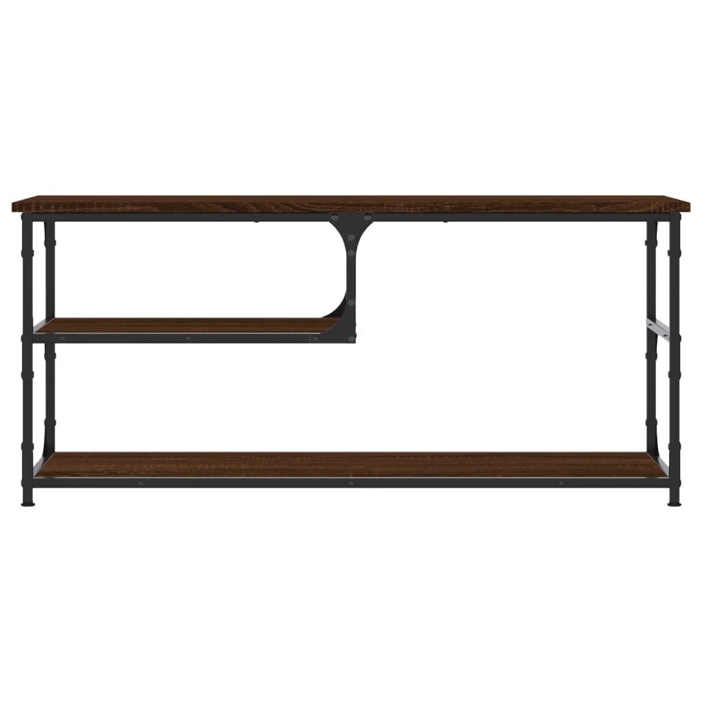 vidaXL TV-Schrank Braun Eichen-Optik 103x38x46,5cm Holzwerkstoff Stahl