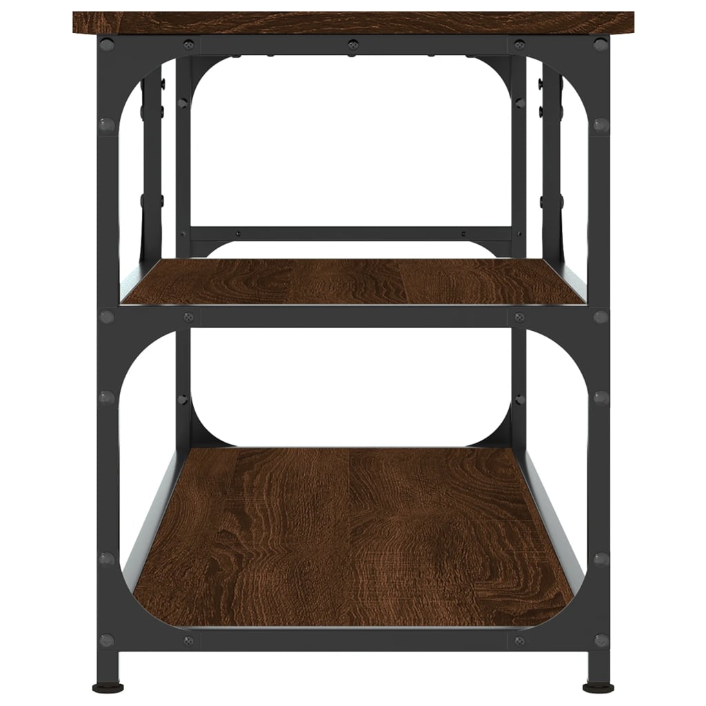 vidaXL TV-Schrank Braun Eichen-Optik 103x38x46,5cm Holzwerkstoff Stahl