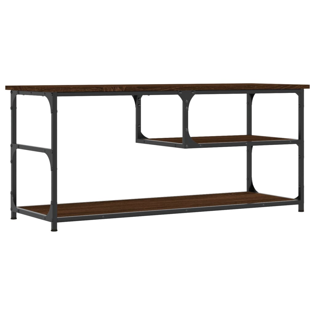 vidaXL TV-Schrank Braun Eichen-Optik 103x38x46,5cm Holzwerkstoff Stahl